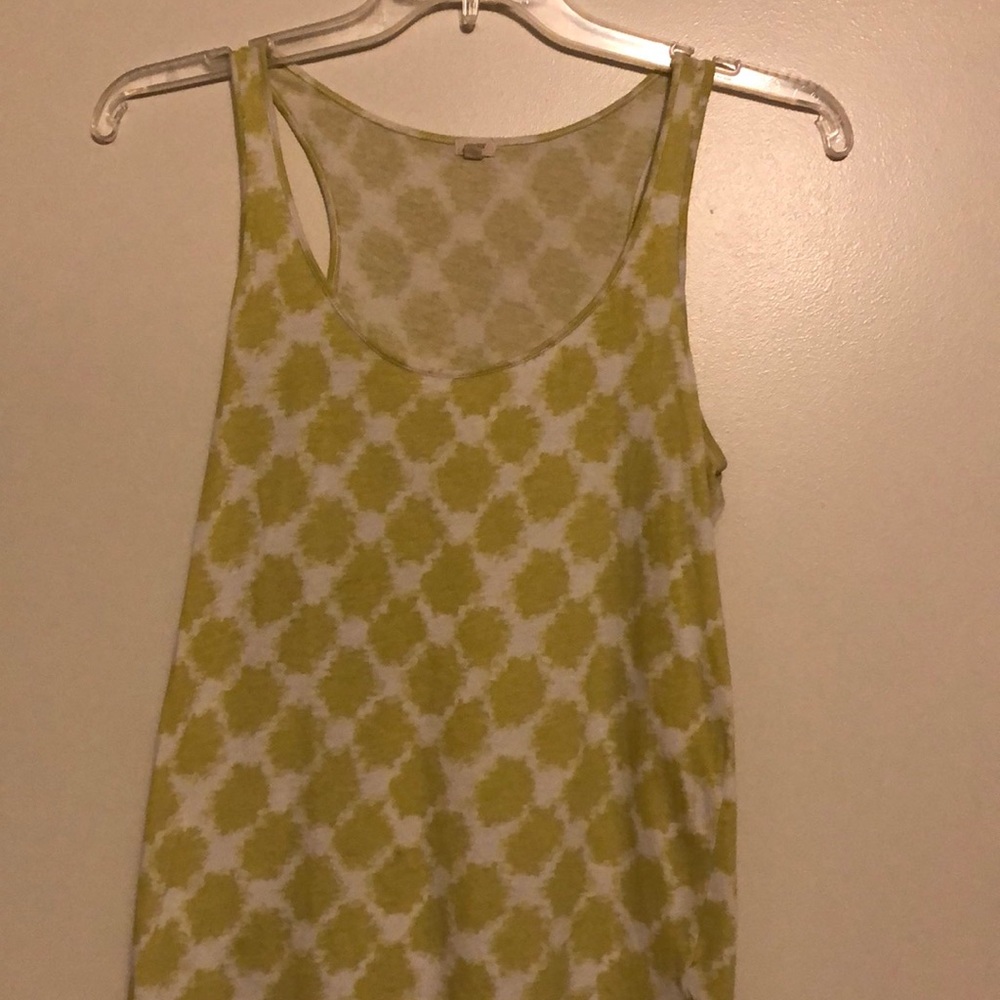 J. Crew tank top green white size medium